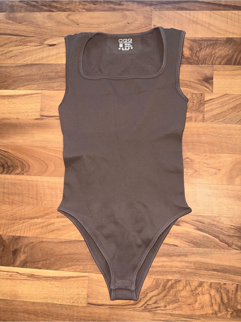 Sleeveless Ribbed One-Piece Waist Cinch Bodysuit - Brown